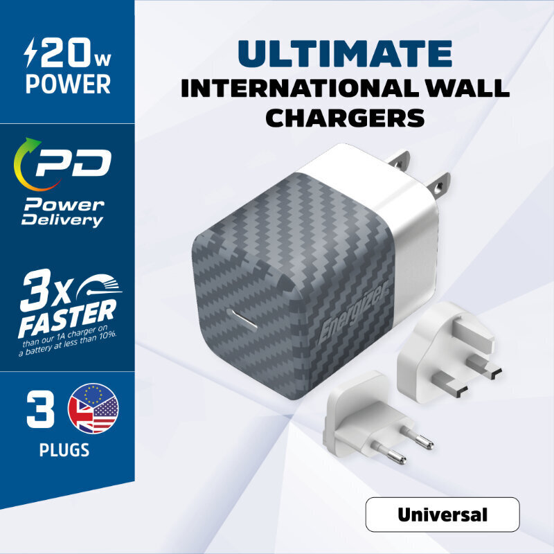 Energizer A20MUSL цена и информация | Lādētāji un adapteri | 220.lv