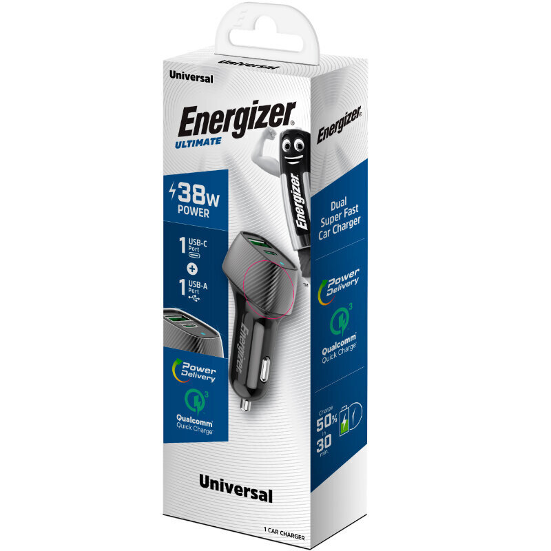 Energizer D38BK цена и информация | Lādētāji un adapteri | 220.lv