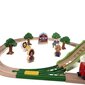Koka vilciena ceļš ar piederumiem Kruzzel cena un informācija | Rotaļlietas zēniem | 220.lv