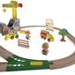 Koka vilciena ceļš ar piederumiem Kruzzel cena un informācija | Rotaļlietas zēniem | 220.lv