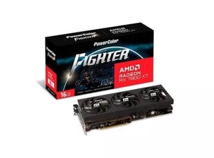 PowerColor Fighter AMD Radeon RX 7800 XT (RX 7800 XT 16G-F/OC) cena un informācija | Videokartes (GPU) | 220.lv