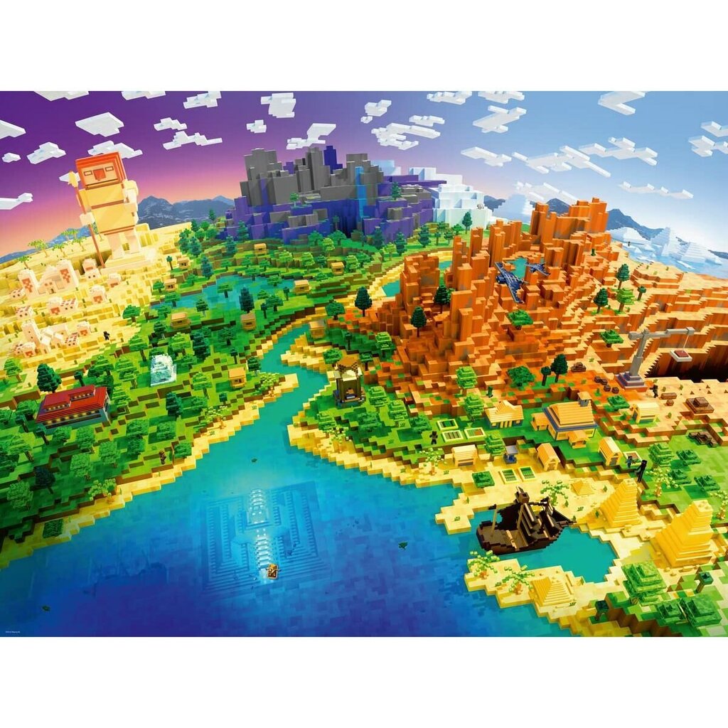 Puzle Ravensburger World of Minecraft, 1500 det. cena un informācija | Puzles, 3D puzles | 220.lv