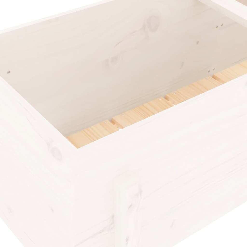 Dārza puķu kaste vidaXL, 121x50x57 cm, balts cena un informācija | Balkona kastes | 220.lv