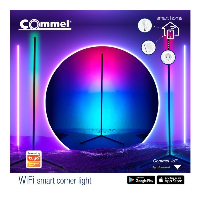 Smart RGB LED grīdas/ stūra gaisma Commel, 140 cm цена и информация | LED lentes | 220.lv