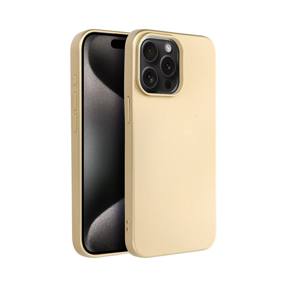 METALLIC priekš iPhone 15 Pro Max (6,7″) - Zelts cena un informācija | Telefonu vāciņi, maciņi | 220.lv