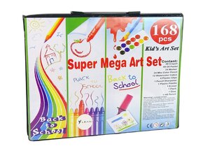Набор для творчества "Супер Мега", 168 шт. цена и информация | Принадлежности для рисования, лепки | 220.lv