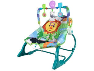 Bērnu šūpuļkrēsls ar zebru, zils cena un informācija | Rotaļlietas zīdaiņiem | 220.lv