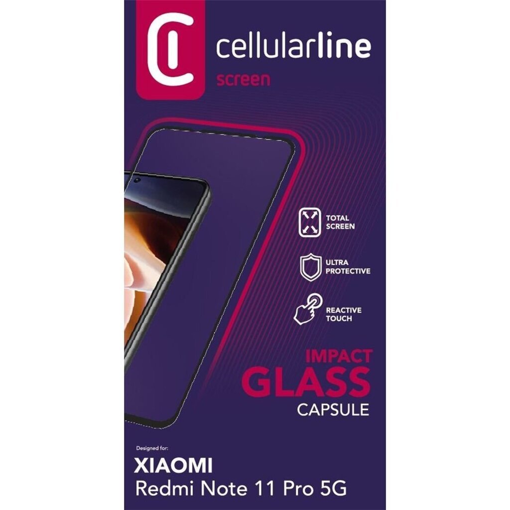 Ekrāna aizsargs Cellularline Redmi Note 11 Pro 5G cena un informācija | Ekrāna aizsargstikli | 220.lv
