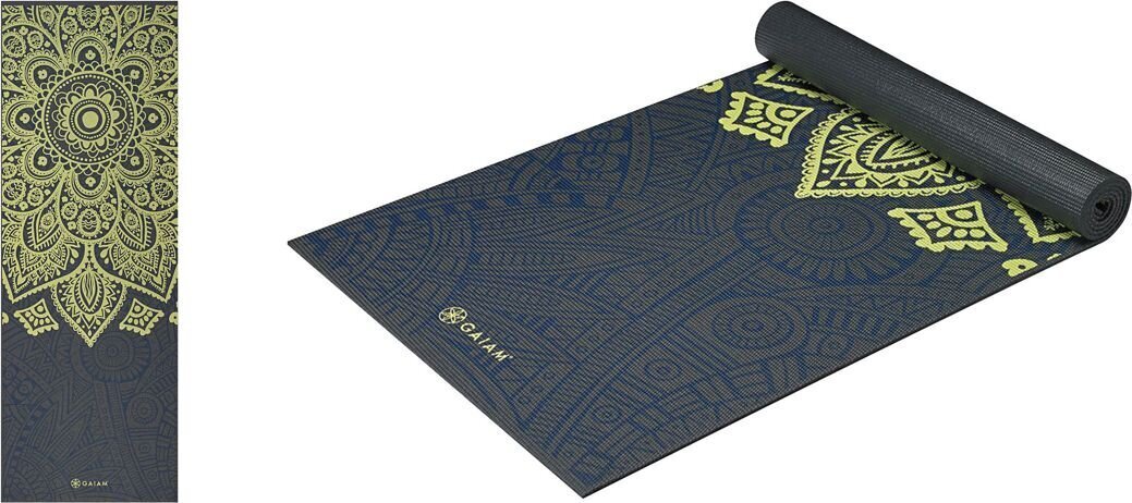 Jogas paklājiņš Gaiam Sun Time 62432, 6 mm цена и информация | Vingrošanas paklāji | 220.lv