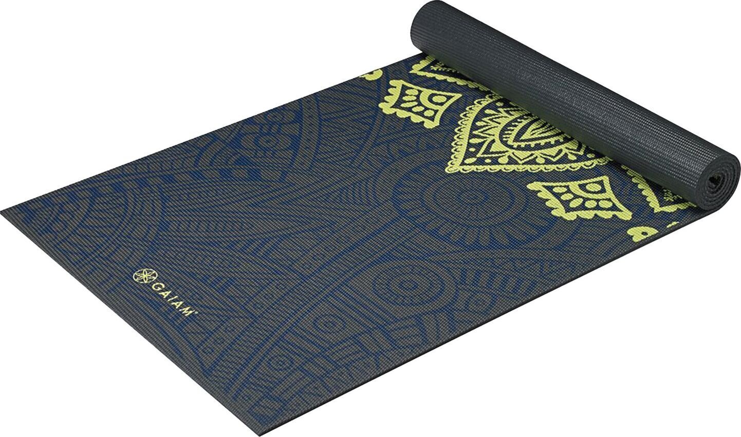 Jogas paklājiņš Gaiam Sun Time 62432, 6 mm цена и информация | Vingrošanas paklāji | 220.lv