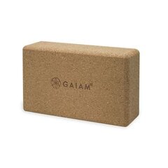 Пробковый кубик для йоги Gaiam 52292, коричневый цена и информация | Товары для йоги | 220.lv