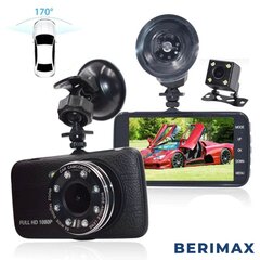 Videoreģistrators Berimax Y3, 2 kameras cena un informācija | Auto video reģistratori | 220.lv