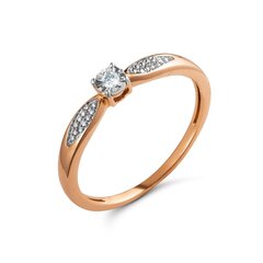 Золотое кольцо с алмазами цена и информация | Кольца | 220.lv
