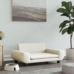 vidaXL gulta suņiem, krēmkrāsas, 70x45x33 cm, samts цена и информация | Лежаки, домики | 220.lv