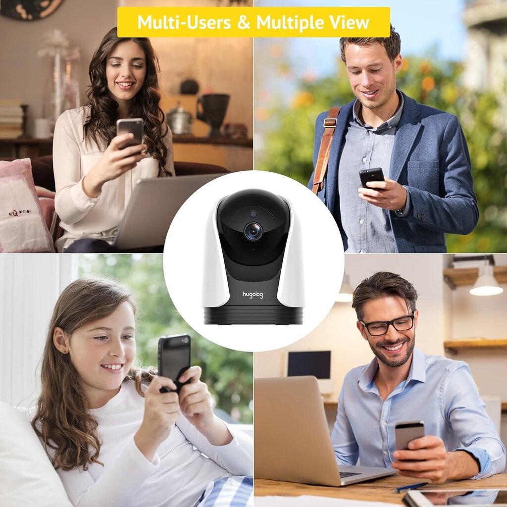 Mazuļu monitors Hugolog Camera Baby Monitor 2K Wi-Fi cena un informācija | Radio un video aukles | 220.lv