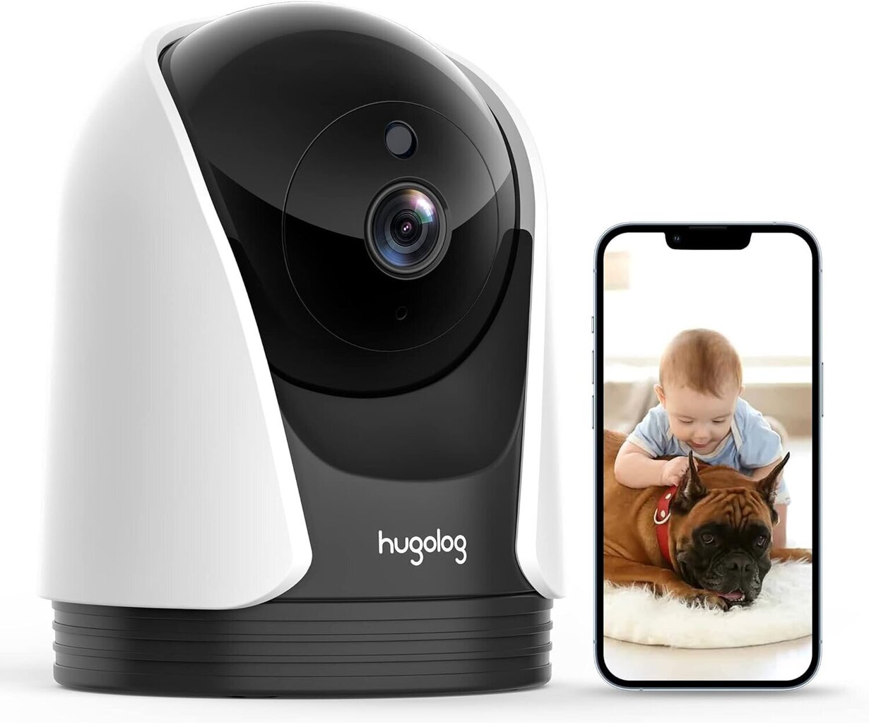 Mazuļu monitors Hugolog Camera Baby Monitor 2K Wi-Fi cena un informācija | Radio un video aukles | 220.lv