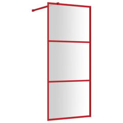 Dušas siena vidaXL, sarkans, 80x195 cm cena un informācija | Dušas durvis, dušas sienas | 220.lv
