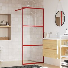 Dušas siena vidaXL, sarkans, 80x195 cm cena un informācija | Dušas durvis, dušas sienas | 220.lv