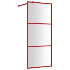 Dušas siena vidaXL, sarkans, 90x195 cm cena un informācija | Dušas durvis, dušas sienas | 220.lv