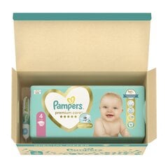 Подгузники Pampers Premium Care 4, 9-14 кг, 104 шт. + Салфетки Harmonie Aqua 48 шт. цена и информация | Подгузники | 220.lv