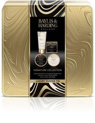 Набор косметики Baylis & Harding Sweet Mandarin & Grapefruit Luxury Bathing Tin: крем для душа, 50 мл + масло для тела, 50 мл + крем для рук, 50 мл + мыло, 50 г + коробка цена и информация | Кремы, лосьоны для тела | 220.lv