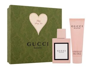 Kosmētikas komplekts Gucci Bloom: parfimērijas ūdens EDP, 50 ml + ķermeņa losjons, 50 ml cena un informācija | Gucci Smaržas, kosmētika | 220.lv