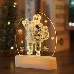 Праздничный 3D светильник - Дед Мороз цена и информация | Рождественские украшения | 220.lv