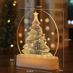Праздничный 3D светильник - Новогодняя елка цена и информация | Рождественские украшения | 220.lv