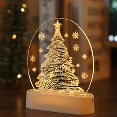 Svētku 3D lampa - Jaungada eglīte cena un informācija | Ziemassvētku dekorācijas | 220.lv