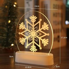 Svētku 3D lampa - Snowflake cena un informācija | Ziemassvētku dekorācijas | 220.lv