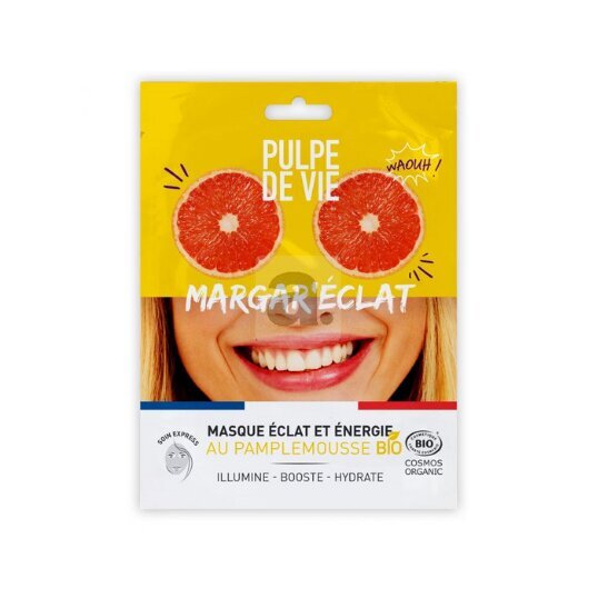 Bioloģiski noārdāma lokšņu maska Pulpe De Vie Margar'Eclat cena un informācija | Sejas maskas, acu maskas | 220.lv