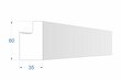 Apgaismojuma līste, LS12D 6x3,5x200cm cena un informācija | Griestu, sienu dekoru elementi | 220.lv