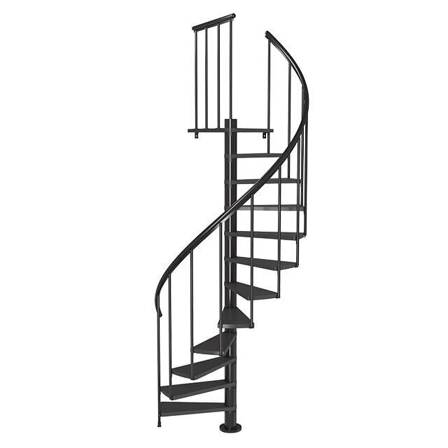 Spirālveida kāpnes Minka BERLIN Ø120 cm, Melna cena un informācija | Kāpnes | 220.lv