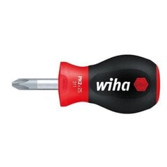 Skrūvgriezis Wiha SoftFinish® Phillips, īss Stubby (PH2 x 25 x 6 mm) cena un informācija | Rokas instrumenti | 220.lv