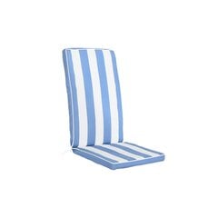Krēsla spilvens DKD Home Decor Strīpas Balts Debesu zils (42 x 4 x 115 cm) cena un informācija | Krēslu paliktņi | 220.lv