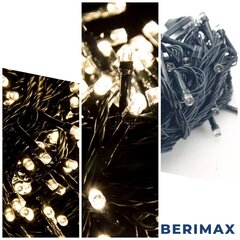 Новогодняя гирлянда Berimax 100 LED, теплый белый цена и информация | Гирлянды | 220.lv