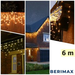 Новогодняя гирлянда-сосульки Berimax 120 LED 6 м, синяя/белая цена и информация | Гирлянды | 220.lv