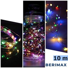 Ziemassvētku virtene Berimax, 100 LED, 10m cena un informācija | Ziemassvētku lampiņas, LED virtenes | 220.lv