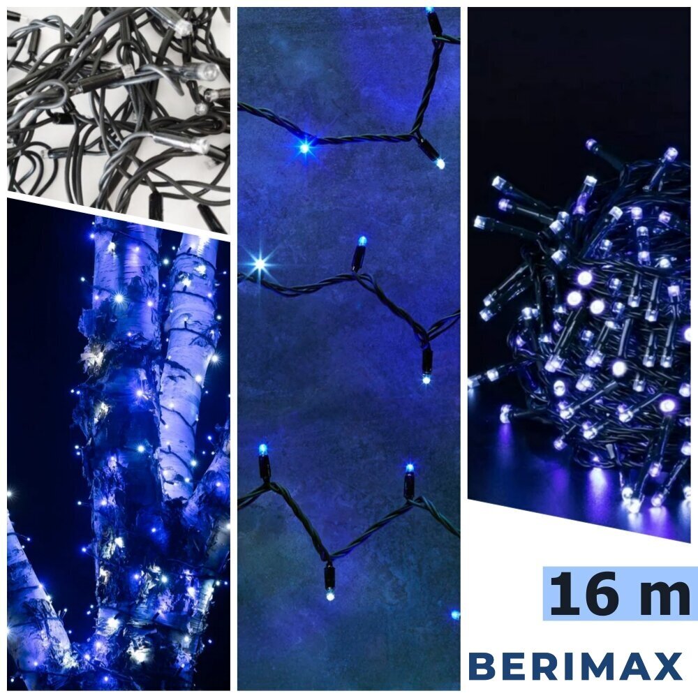 Ziemassvētku virtene Berimax 200 LED, 16 m cena un informācija | Ziemassvētku lampiņas, LED virtenes | 220.lv