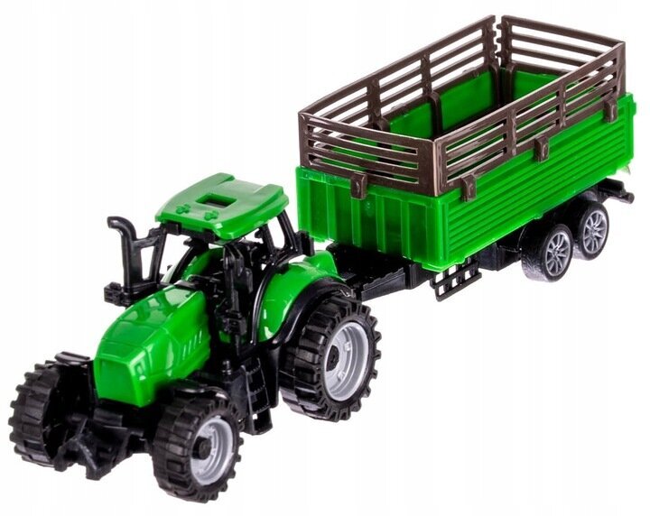 Lauku saimniecība ar dzīvniekiem un 2 saimniecības automašīnām Kruzzel cena un informācija | Rotaļlietas zēniem | 220.lv