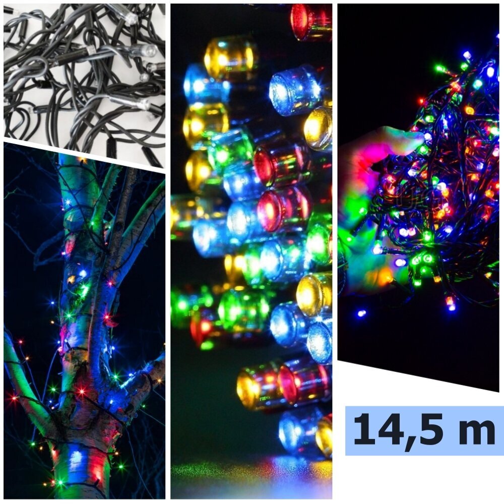 Ziemassvētku virtene Berimax 200 LED, 14,5m cena un informācija | Ziemassvētku lampiņas, LED virtenes | 220.lv