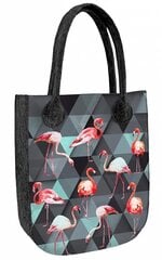 Eko filca rokassoma sievietēm City Flamingos cena un informācija | Sieviešu somas | 220.lv