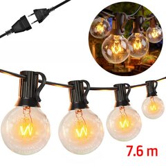 LIVMAN āra apgaismojuma lampu virtene 7,6m, 25+2 spuldzes цена и информация | Гирлянды | 220.lv