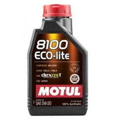 Motul 8100 Eco-lite 5W20 motoreļļa, 1L цена и информация | Моторное масло | 220.lv