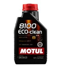 Motul 8100 Eco-clean 0W20 motoreļļa, 1L цена и информация | Моторное масло | 220.lv