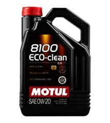 Motul 8100 Eco-clean 0W20 motoreļļa, 5L cena un informācija | Motoreļļas | 220.lv