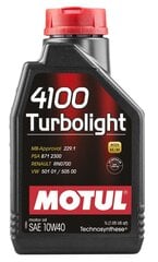 Motul 4100 Turbolight 10W40 motoreļļa, 1L cena un informācija | Motoreļļas | 220.lv