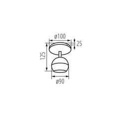 Lampa Kanlux GALOBA EL-10 W cena un informācija | Griestu lampas | 220.lv