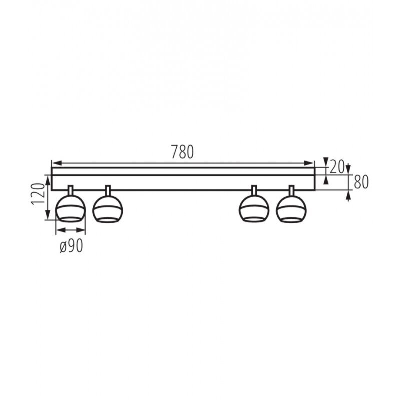 Lampa Kanlux GALOBA EL-4I B цена и информация | Griestu lampas | 220.lv