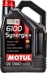 Motul 6100 Synergie+ 10W40 motoreļļa, 4L cena un informācija | Motoreļļas | 220.lv